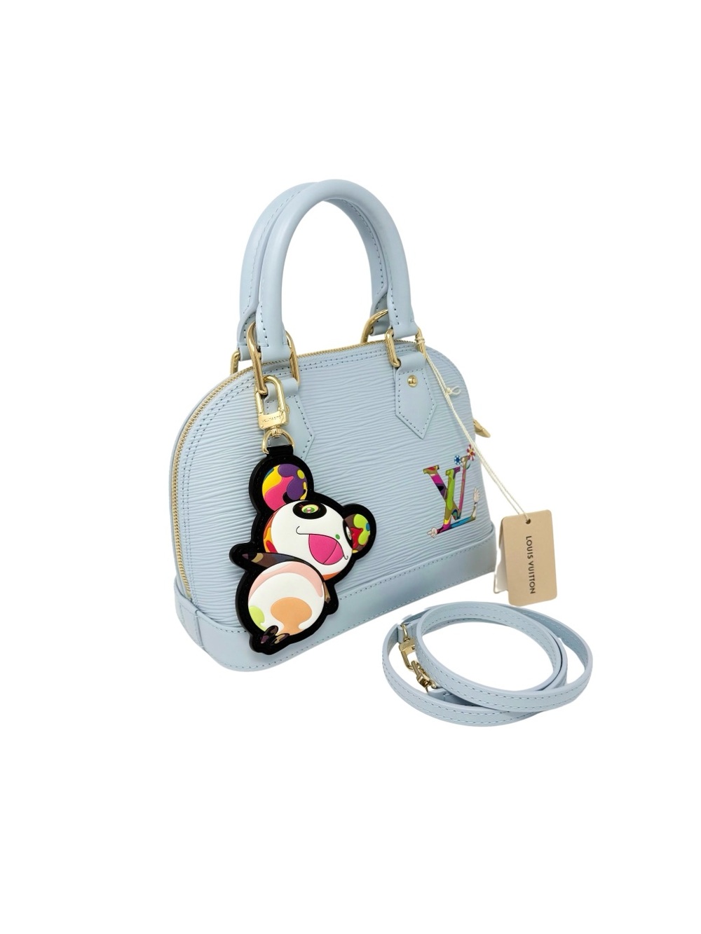 Louis Vuitton Takashi Murakami Alma BB Epi Blue Multicolor Panda - Picture 3 of 16